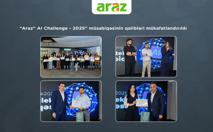 “Araz” AI Challenge - 2025” müsabiqəsinin qalibləri mükafatlandırıldı - FOTOLAR
